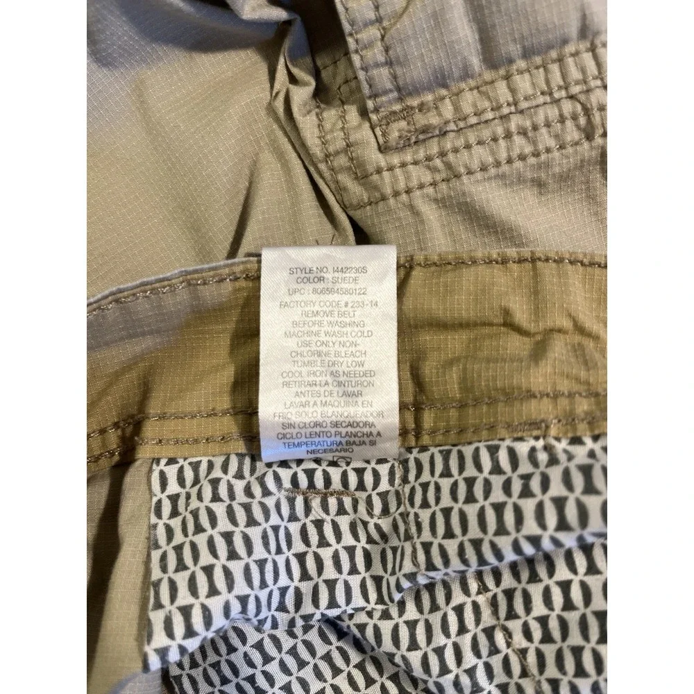 Iron Co Cargo Shorts Mens 40 Khaki Ripstop Stretch Utility Hiking Outdoor 40
